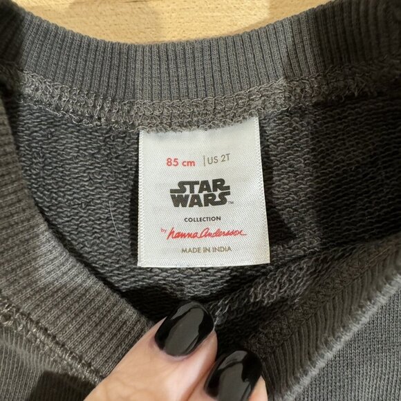 Star Wars By Hanna Andersson Yoda Grogu Sweatshirt Size 85 cm Size 2T - Picture 4 of 5